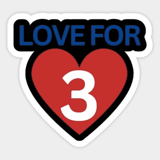 Damar Hamlin - Hamlin - Love For 3 - Love For Hamlin - Pray for Damar Hamlin (4) Sticker